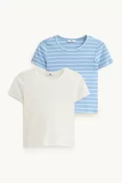 Multipack 2er - Kurzarmshirt - gestreift
