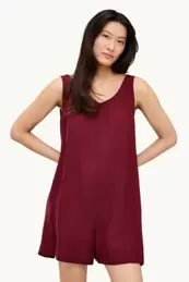 Jumpsuit - Leinen-Mix