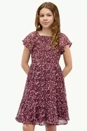 Chiffon-Kleid - geblümt