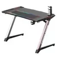 X ROCKER Aluminium Carbon Gaming Tisch Lynx mit RGB LED-Beleuchtung schwarz