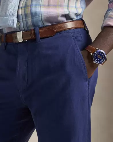 Classic-Fit Leinen-Baumwoll-Hose Bedford