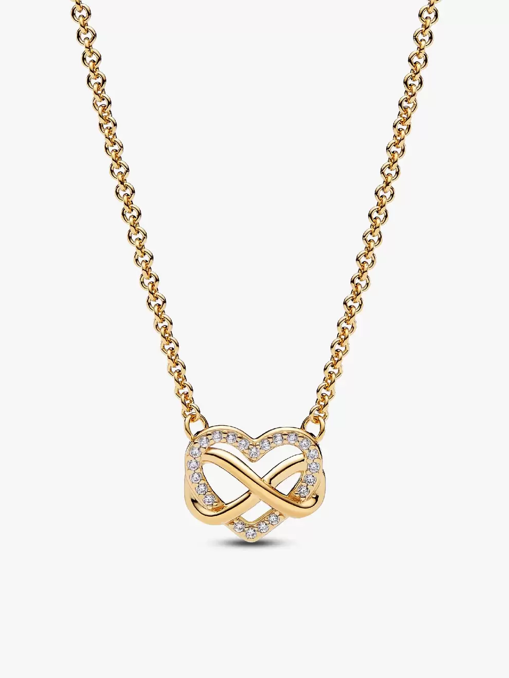 Funkelnde Unendlichkeits-Herz Collier-Halskette