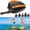 AGT Akku-Luftpumpe für SUP-Boards, 350 l/Min., 3x 4.000 mAh, USB, 12 V