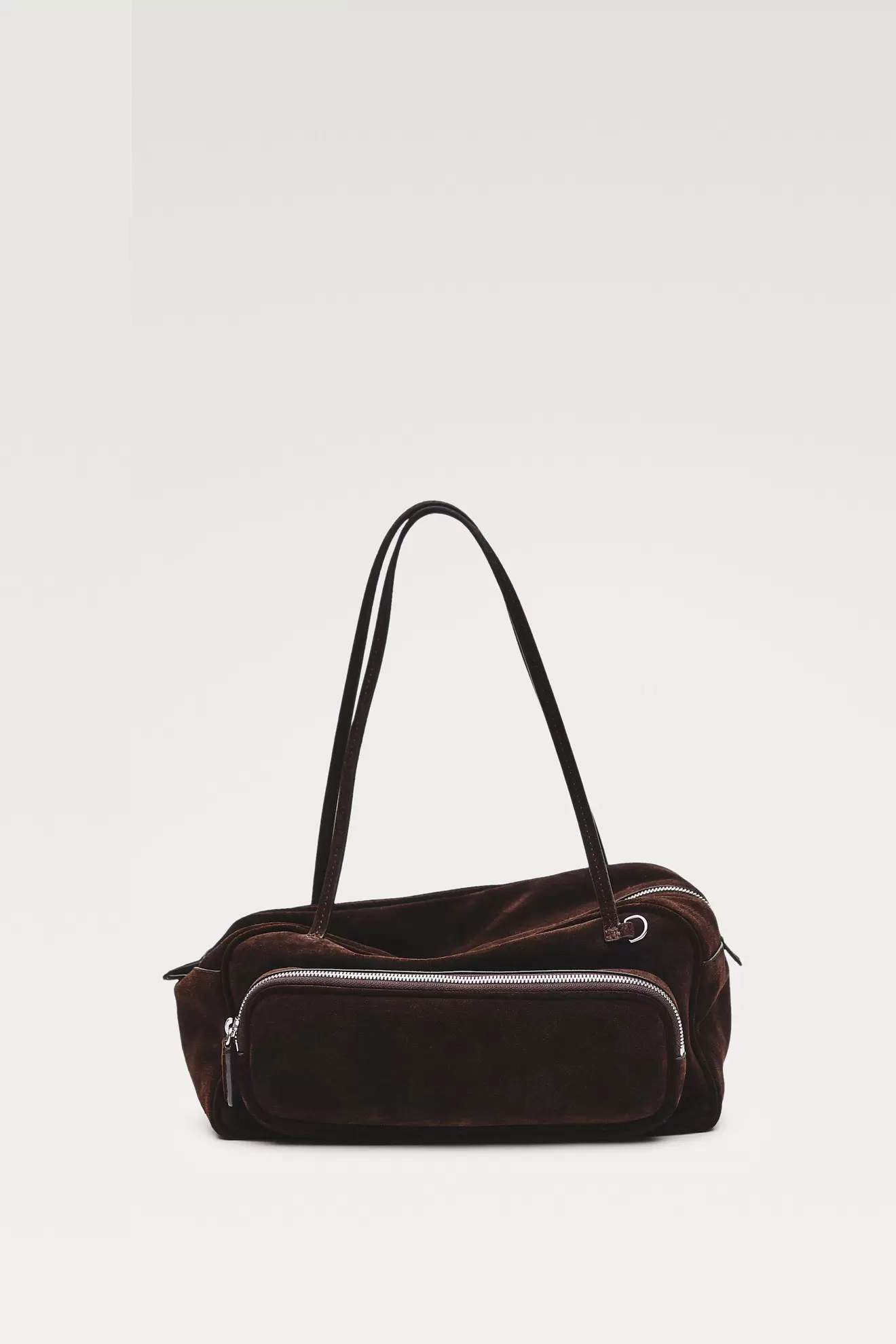 Mittlere Bowling-Tasche aus Rauleder
