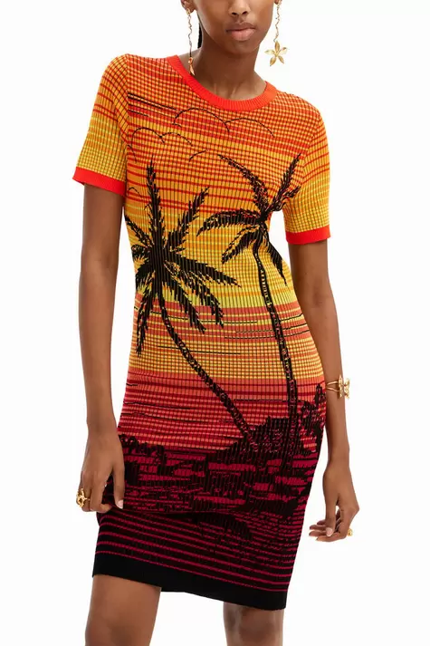 Kurzes Kleid Palmen