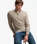 Essential Pullover mit Halbzip schmale Passform
