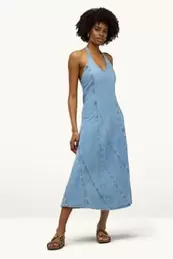 Jeans-Kleid mit V-Ausschnitt