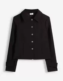 Jacke - Knopfleiste - Schwarz