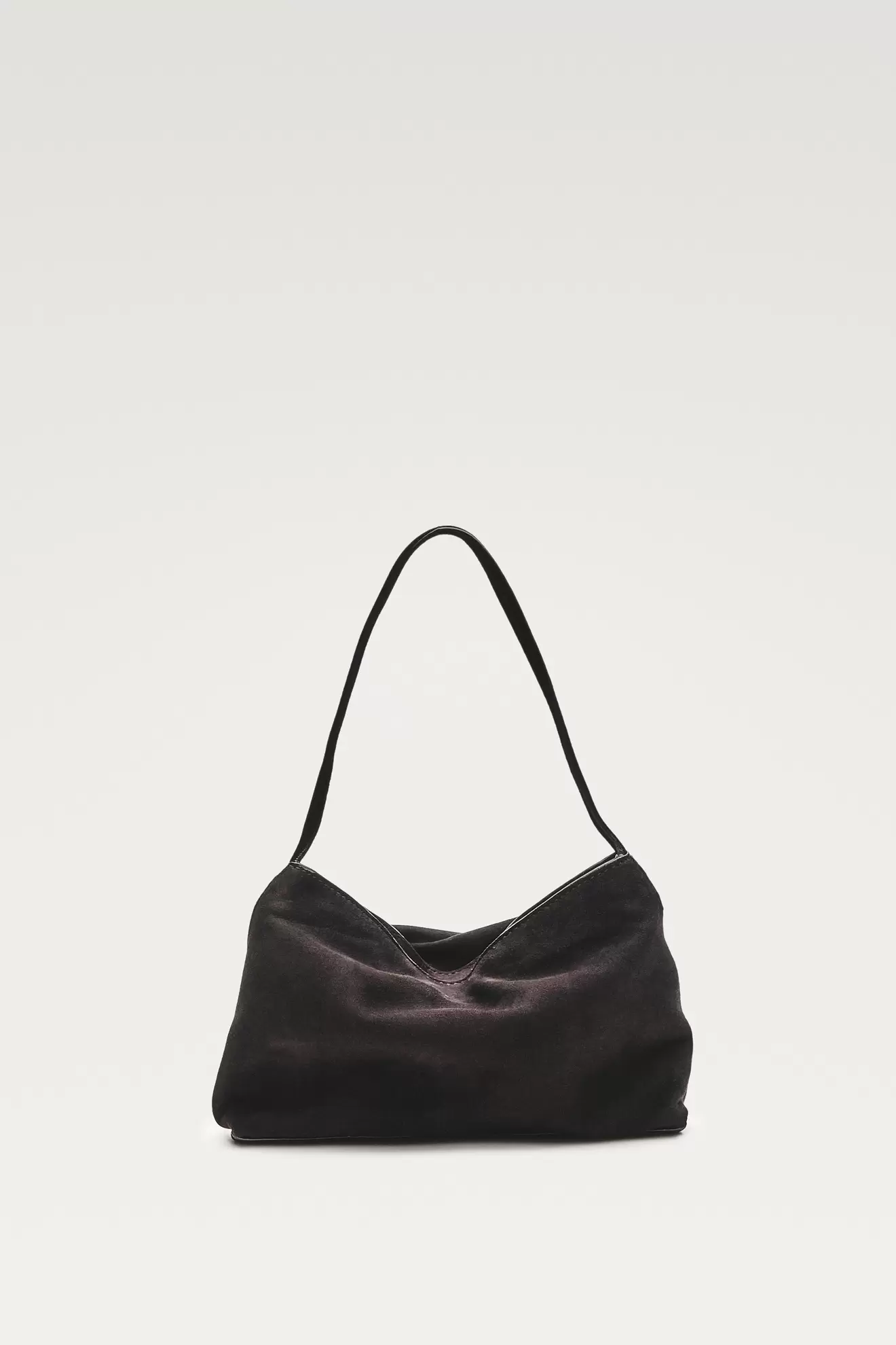 Kleine Schultertasche aus Rauleder