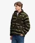Abstract Fleece Jacke mit Reißverschluss