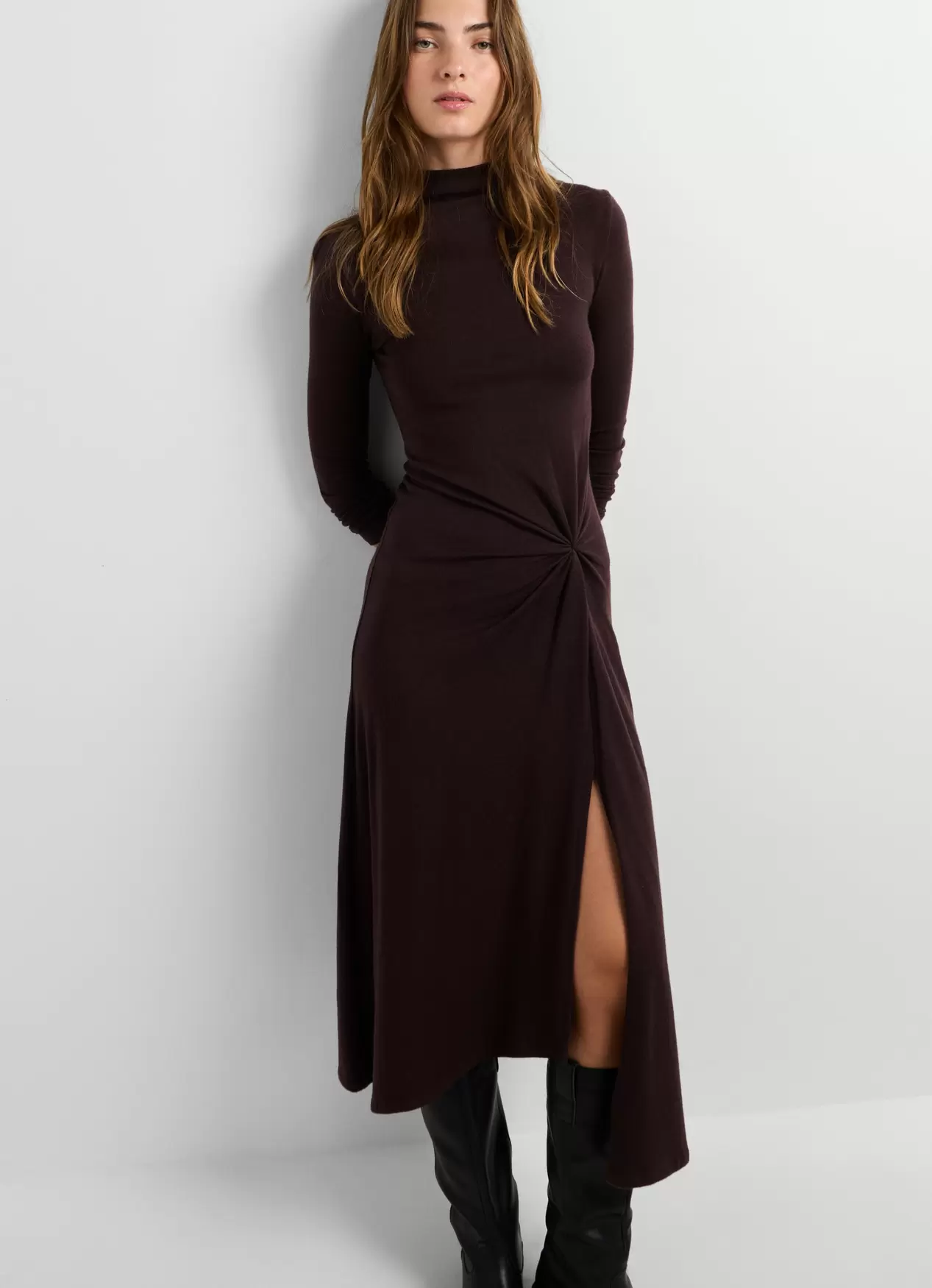 Kleid Lang Knotendetail