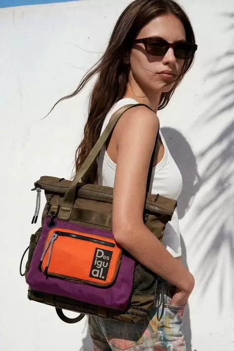 Großer Mehrpositionsrucksack aus Nylon