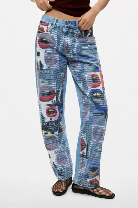 Bedruckte Ballon-Jeans