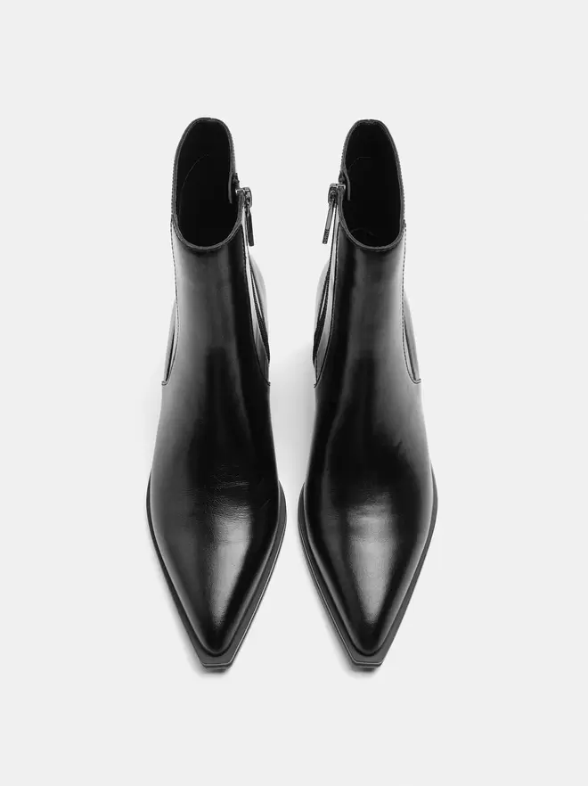 Leder-Cowboy-Stiefeletten