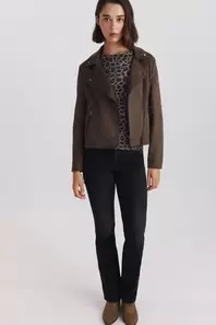 Chaqueta biker antelina