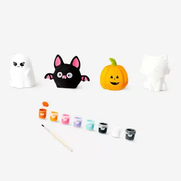 DIY-Halloween-Dekofiguren mit Farbe und Pinsel - 4 Stück