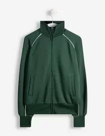 Sweatjacke - Loose Fit - Dunkelgrün