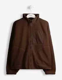 Jacke - Teddyfell - Braun