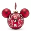 Walt Disney World - Micky Maus Symbol - Rote Glaskugel mit Fantasyland Schloss - Dekorationsstück