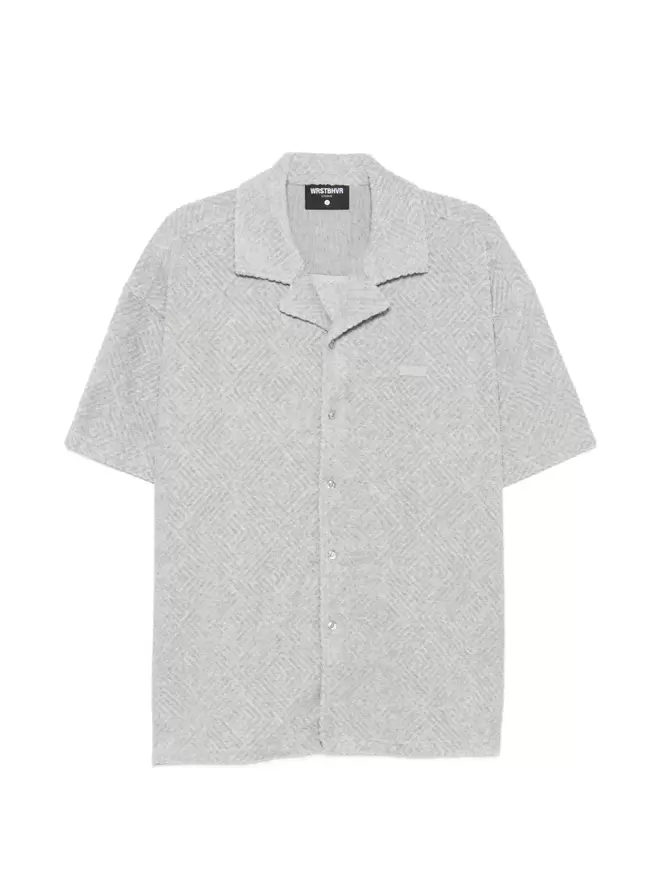 Fred reversible collar shirt with geometric pattern