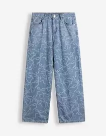 Jeans - Laserprint - Hellblau