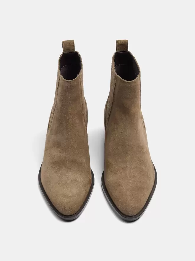Cowboy-Stiefeletten aus Leder mit Elastikeinsätzen