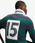 Monogram Stripe Rugbyshirt lockere Passform