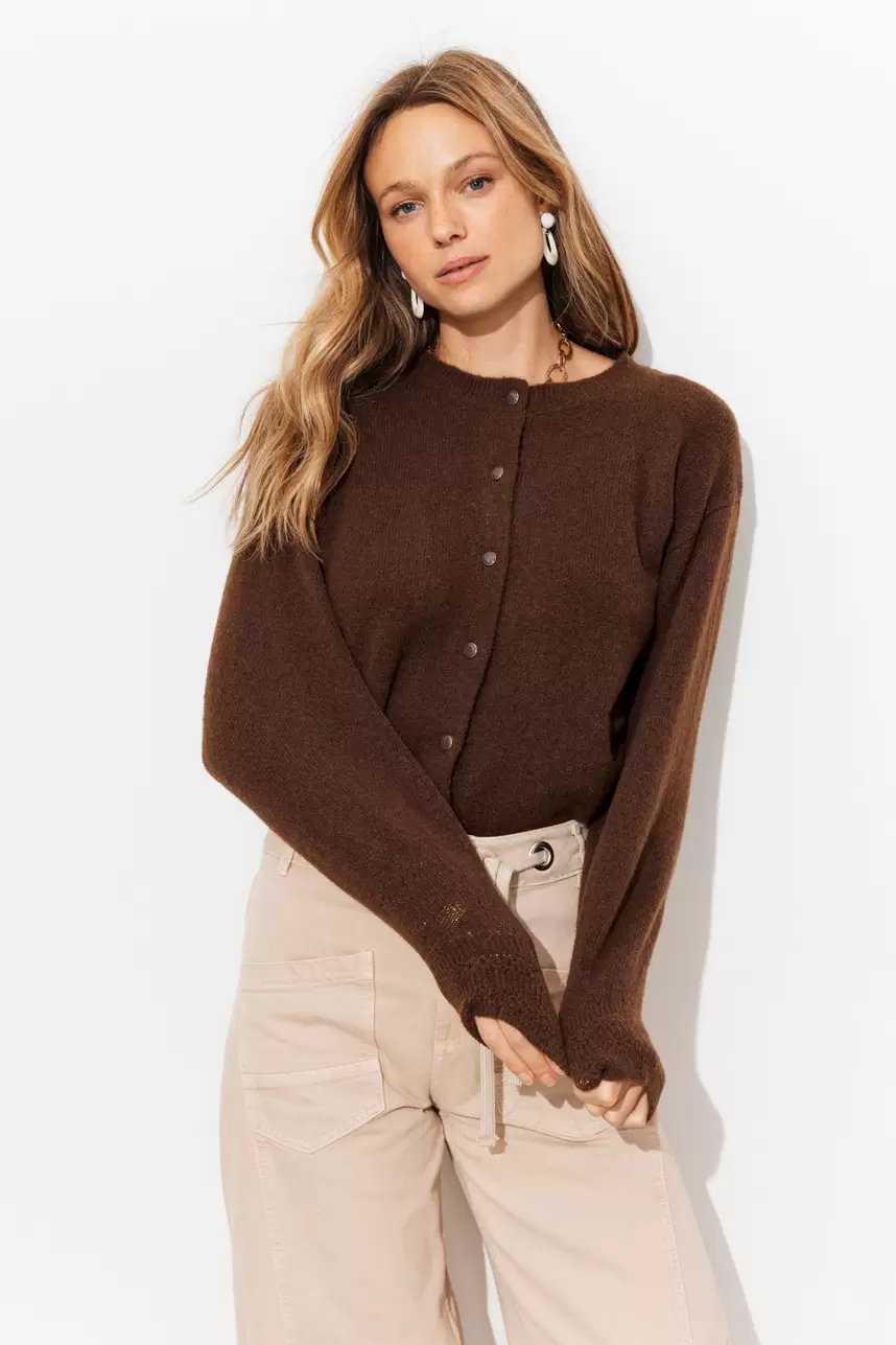 Cardigan mit Wollanteil