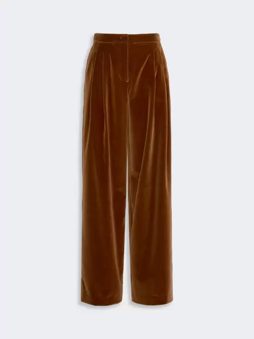Hose aus glattem Baumwollsamt