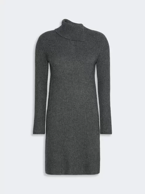 Midi-Kleid aus Wolle und Kaschmir