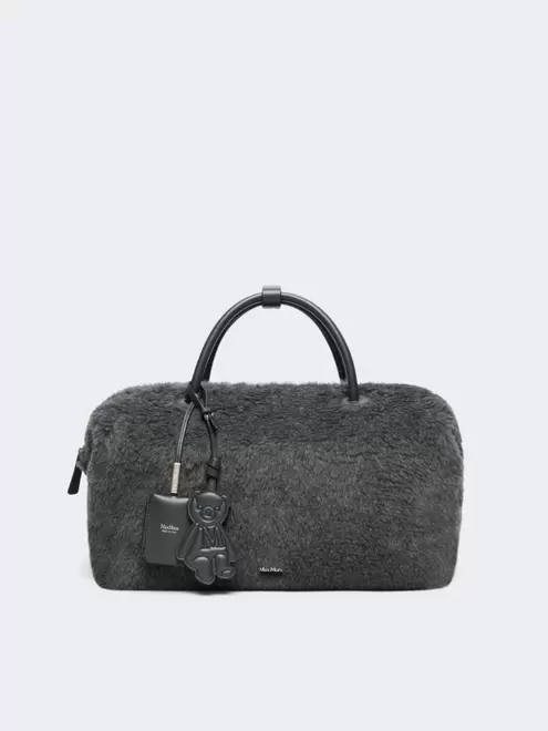 Large Boston bag in wool and alpaca Teddy