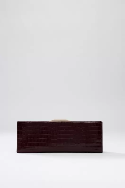 Leonie genuine leather clutch