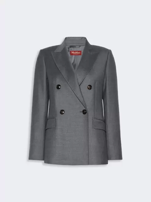 Doppelreihiger Blazer aus Wollflanell