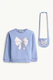 Schleife - Set - Sweatshirt und Tasche - 2 teilig