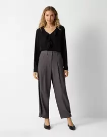 Hose - Wildlederimitat - Grau