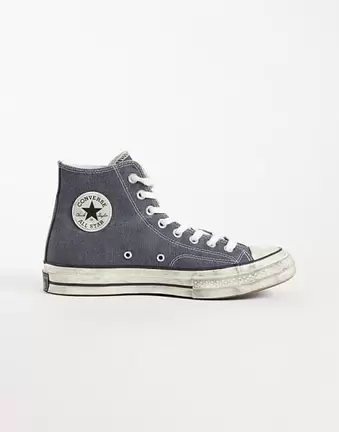 Converse Chuck 70 Hi Sneaker in Schwarz mit Used-Effekt
