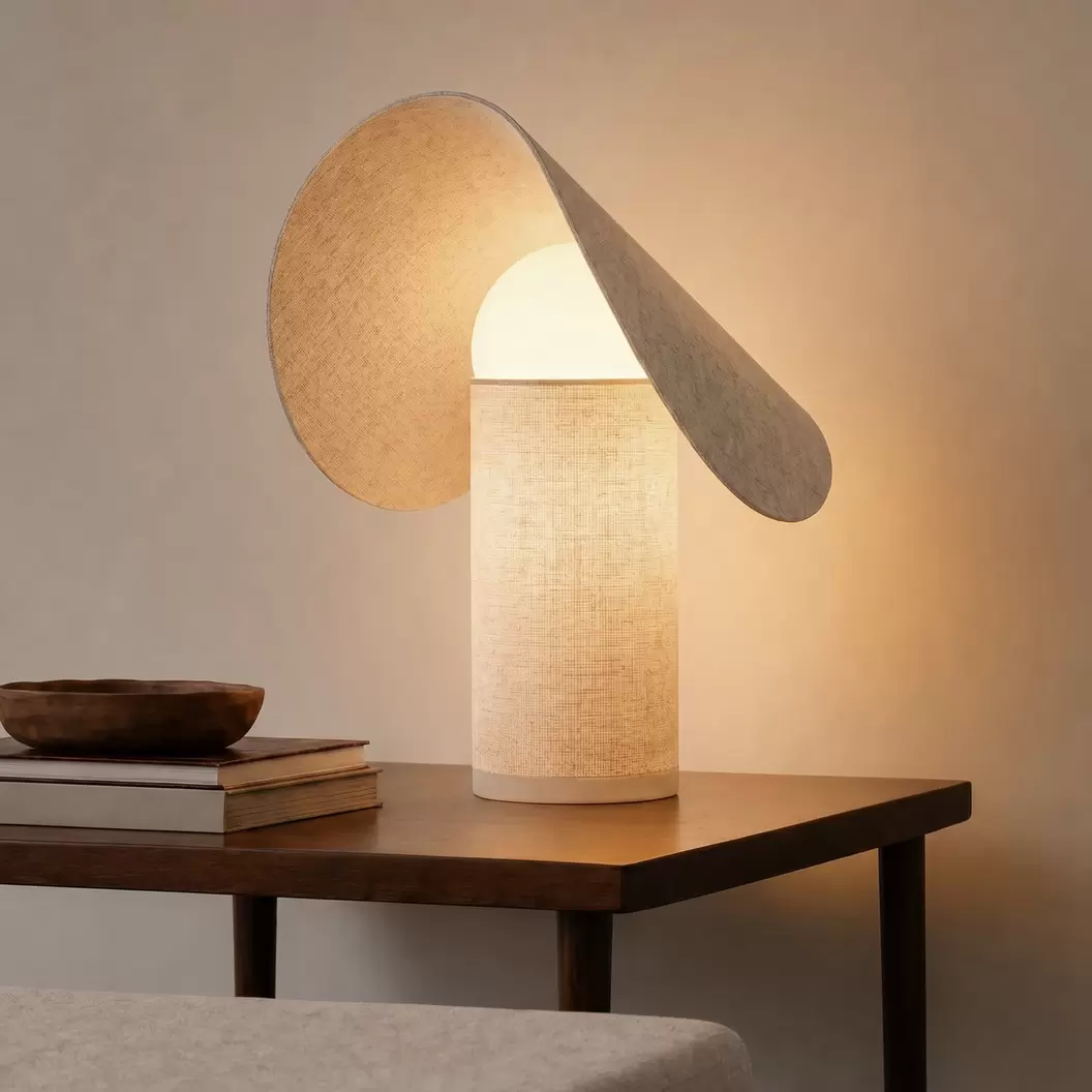Lucande LED-Tischleuchte Tamani, beige, 43 cm, dim to warm