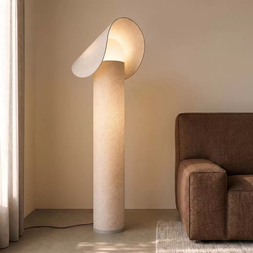 Lucande LED-Stehleuchte Tamani, beige, 100 cm, dim to warm