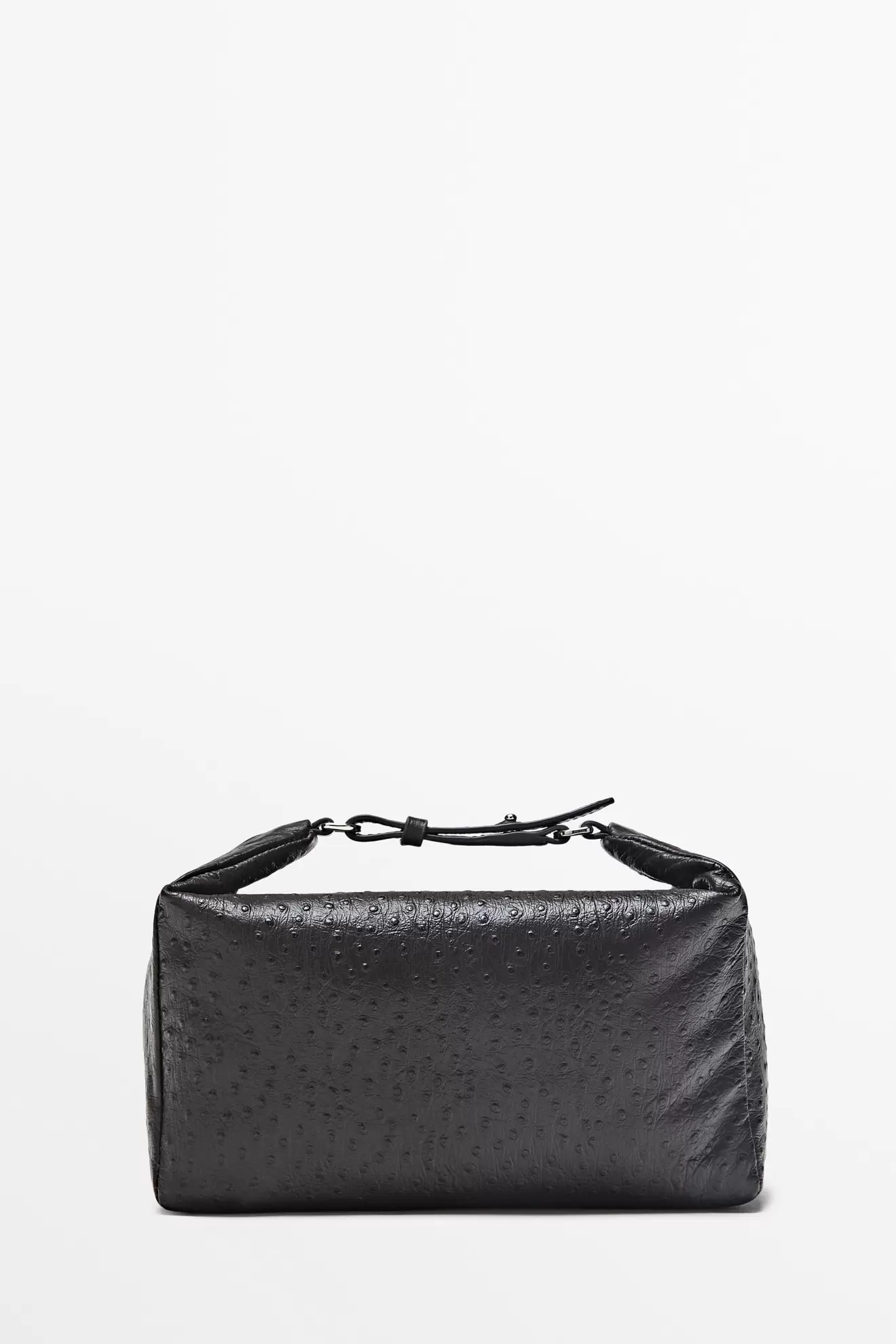Rechteckige Tasche aus Nappaleder mit Textur