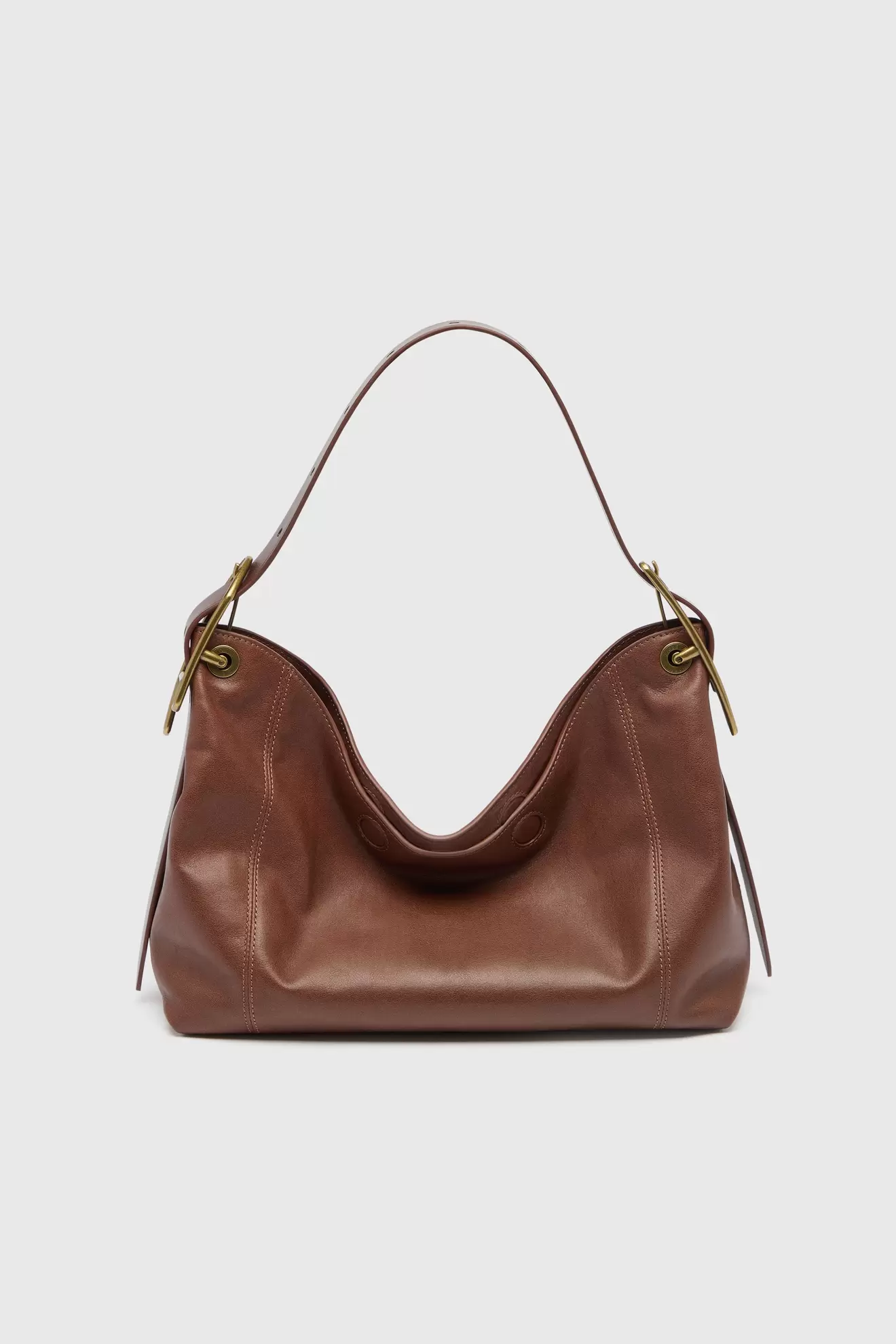 D-Line Schultertasche aus Leder