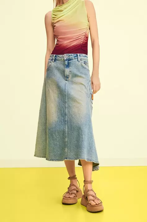 Asymmetrischer denimrock