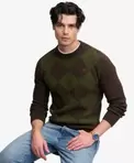 Argyle-Pullover mit lockerer Passform