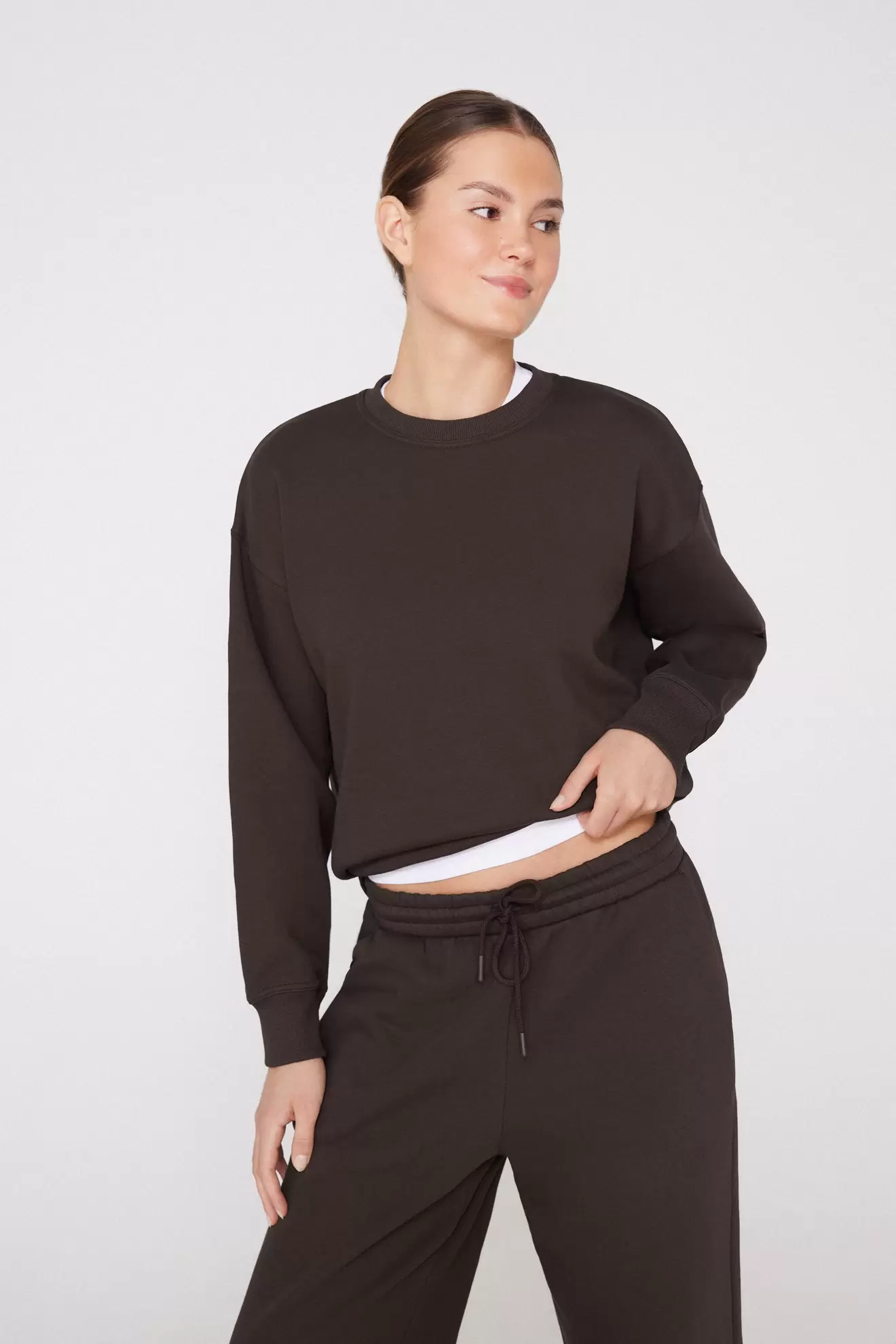 Schweres Rundhals-Sweatshirt Brush