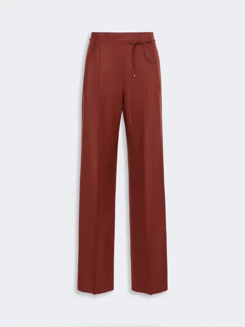 Slim cashmere foule trousers
