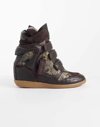 Bronx Jae-yy Sneaker mit Keilabsatz in dunkelbraunem Schlangenprint