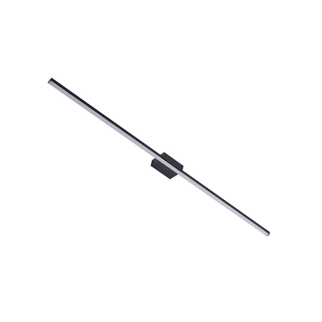 Lucande LED-Spiegellampe Kivana, schwarz, Metall, 120cm IP44