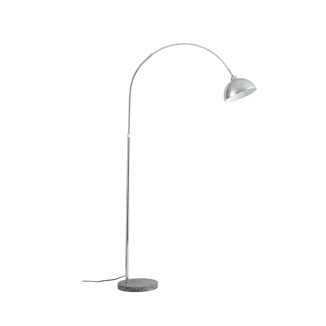 Lindby Stehleuchte Tonka, chrom, Metall/Marmor, 185 cm, E27