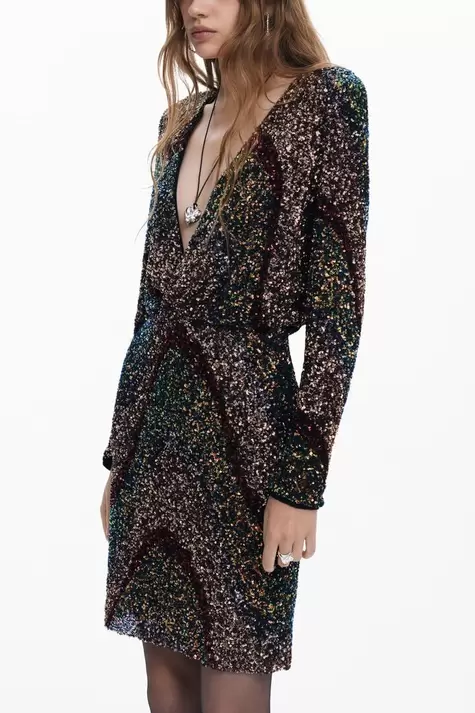 Kurzes Paillettenkleid