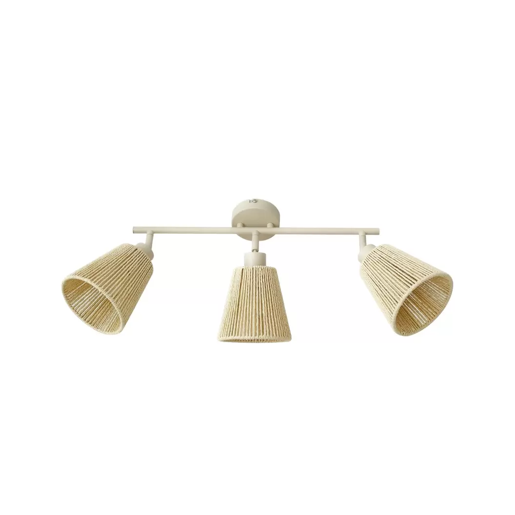 Lindby Deckenstrahler Anuva, 72 cm, 3-flammig, beige, Papier