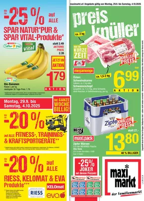 Maximarkt Katalog in Kaltenleutgeben | Aktuelle Sonderaktionen | 2025-09-27T00:00:00.000Z - 2025-10-11T00:00:00.000Z